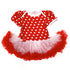 Baby Girls Red White Polka Dots Tutu Short Sleeve Bodysuit 9-24M - SophiasStyle.com